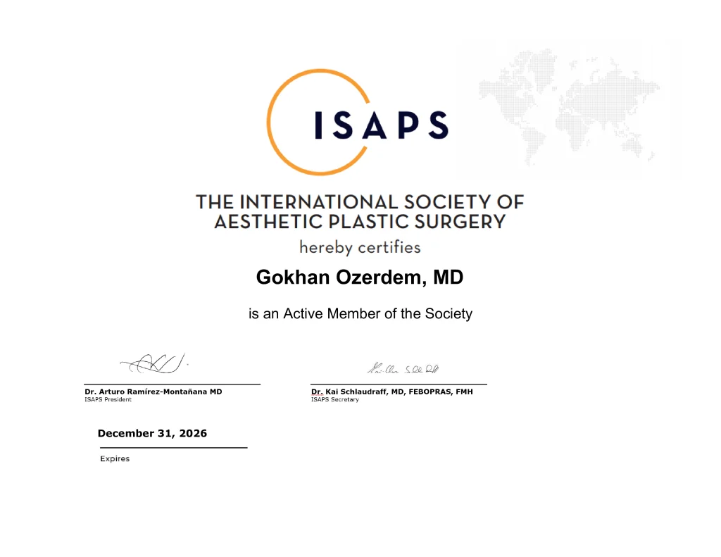 Dr. Gökhan Özerdem ISAPS member